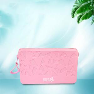 Quality Customised New Silicone Cosmetic Bag Cosmetic Organiser Large Capacity Waterproof Zipper Travel Portable Cosmetic Bag wholesale