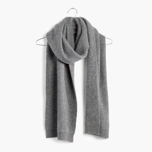 Quality Female Half Cardigan Stitch Quick Knit Scarf , Winter Grey Cable Knit Scarf wholesale