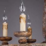 America cottage Farmhouse vintage wheel wooden chandelier woodern lamp(WH-CI-115