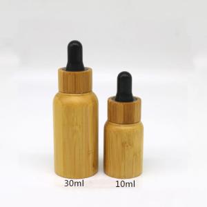 Quality Wooden Lid Cosmetic Dropper Bottles Hot Stamping Glass Perfume Dropper wholesale