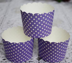 Quality Purple with Dot baking muffin cup Wholesales wholesale