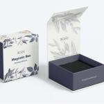 Two Sided Magnetic Gift Box Hot Stamping Custom Jewelry Perfume Flip Top Gift