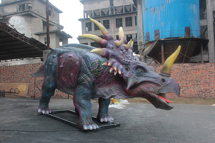 Water Resistant Realistic Animatronic Dinosaur Styracosaurus For Dino Museum