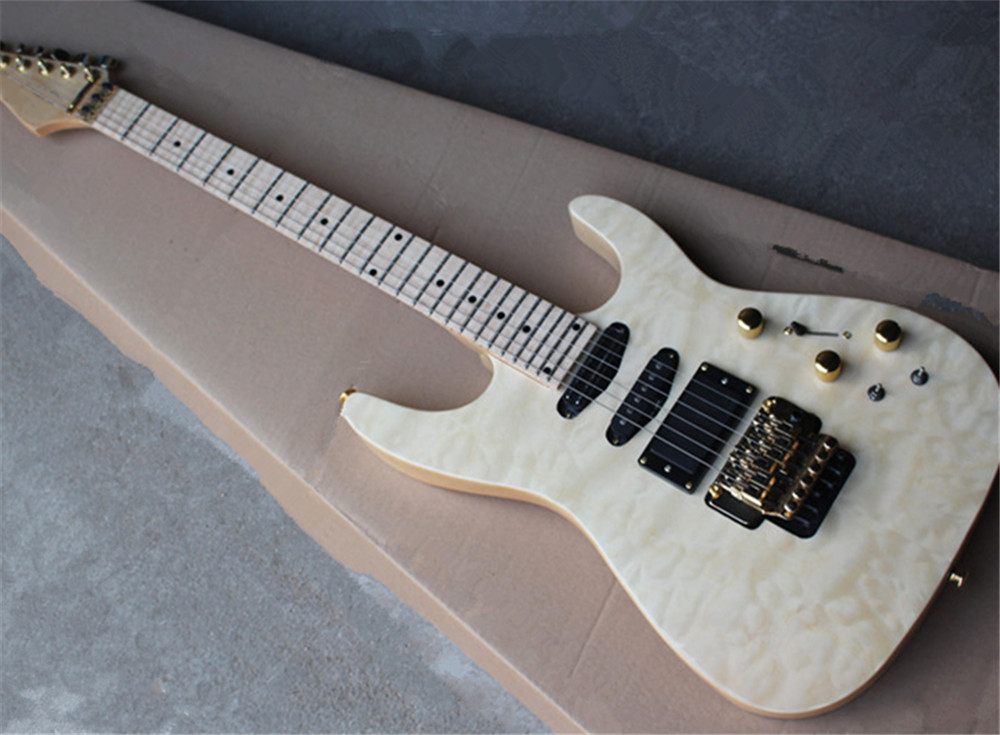 Factory Custom 24 Tone position piece electric guitar, maple fingerboard, gold hardware, customizable