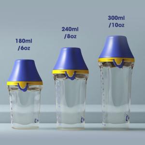 Quality Nice Papa Wide Neck Flip Cap Baby Bottle One Hand Free BPA Free wholesale