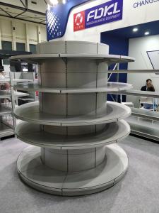 Quality SPCC Material Supermarket Metal Shelves Customized Color Round Circle Shape wholesale