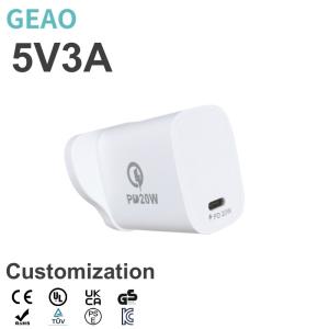 Quality 5V 3A GaN Fast Charger PD 20W GaN Usb C Charger With Fireproof PC Material wholesale