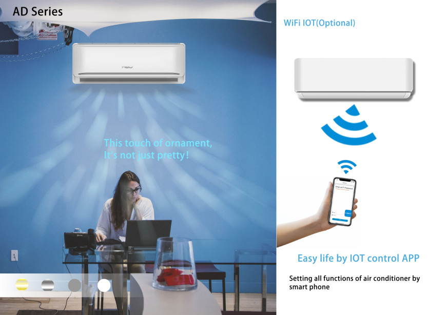 Home Use Wifi IOT Air Conditioner Wall Hanging Electric