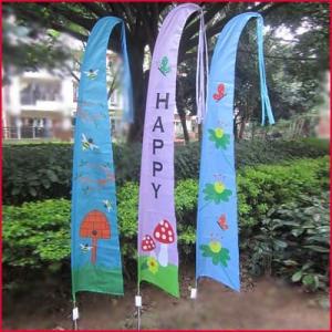 Quality Spring Garden Flag Birdcage Mushroom Butterfly wholesale