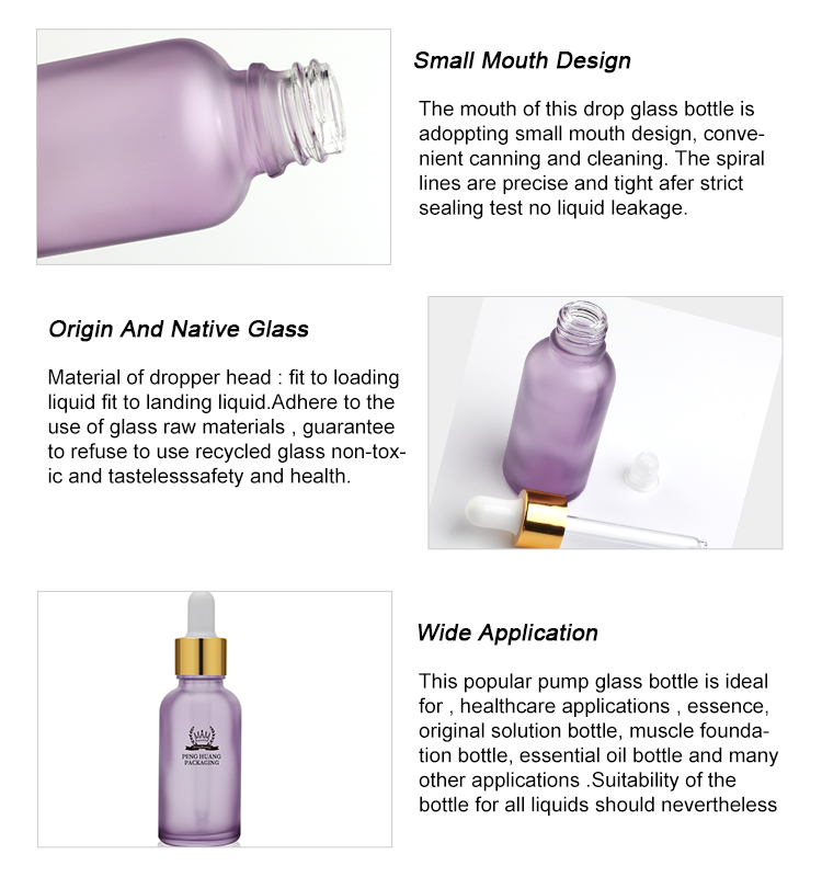 Wholesale 20ml 50ml 100ml Frosted Glass Dropper Bottle For Serum Essential Oil Essence Custom Design Makeup Packaging