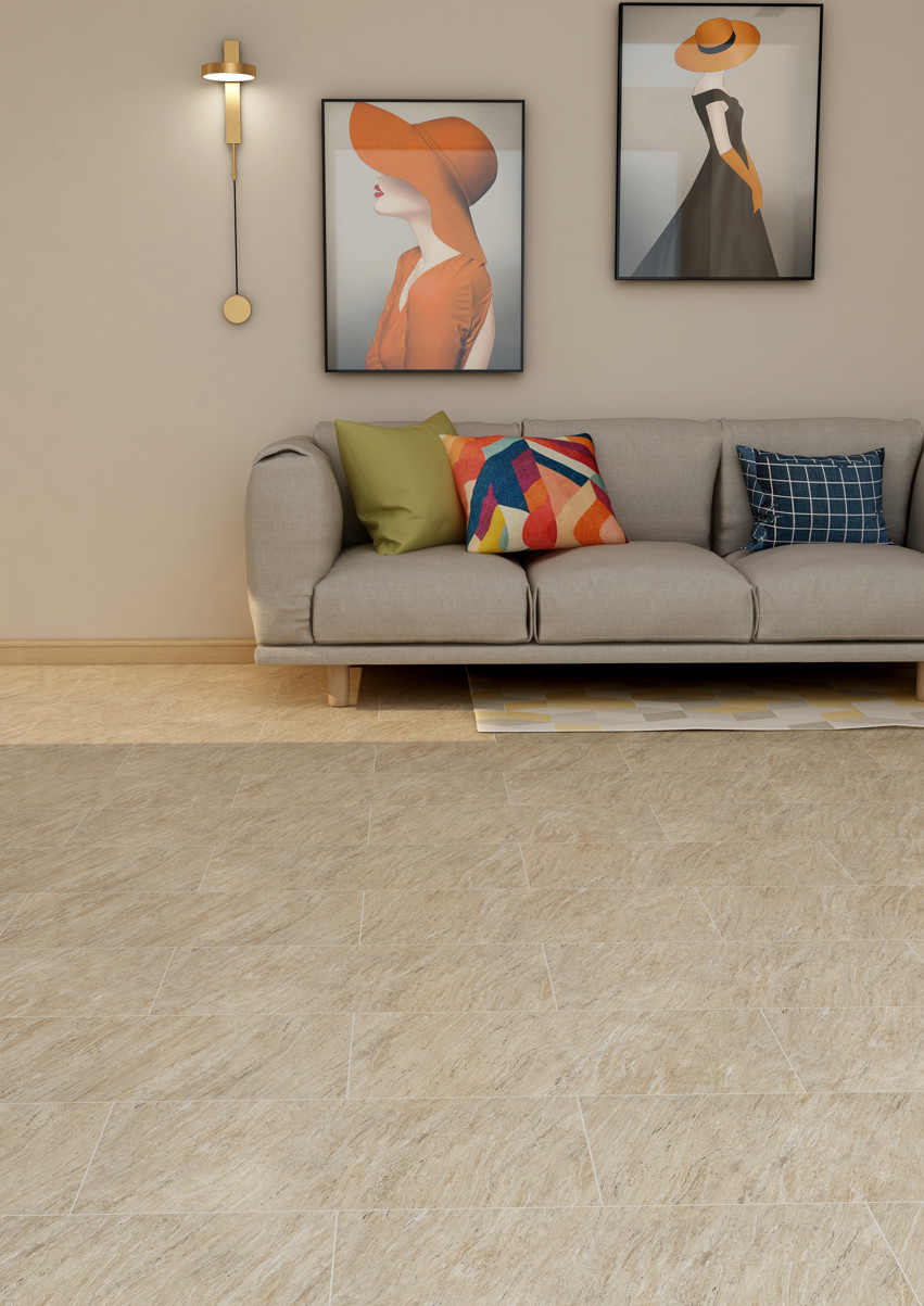 12''X24'' Amber Stone Pattern Vinyl Plank Flooring GKBM Greenpy MJ-S6011