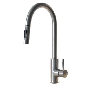 Quality Steel 304/316 material Kitchen Faucet Satin Deck Mount Single Handle Water tap stainless steel kitchen faucet wholesale