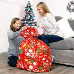Merry Christmas Large Plastic Gift Sack , 36"×44" Plastic Christmas Gift Sacks