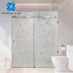Silk Screen Tempered Glass 10mm Safety Toughened Shower Glass Door