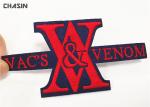 Letter Name Clothing Embroidery Patches Iron On Backing Twill Background