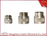 20mm 25mm Brass Flexible Conduit Adaptor With Screw Nickle Plated , ISO9001