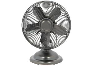 Quality 12&quot; Oscillating Retro Metal Desk Fan 35 Watt 220V 50Hz For Bedroom / Meeting Room wholesale