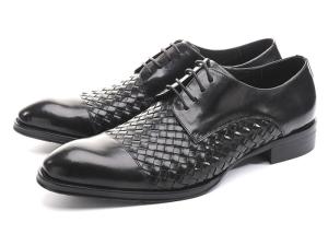 Quality Business BV Oxfords Mens Casual Dress Shoes , Mens Black Lace Up Shoes For Party wholesale