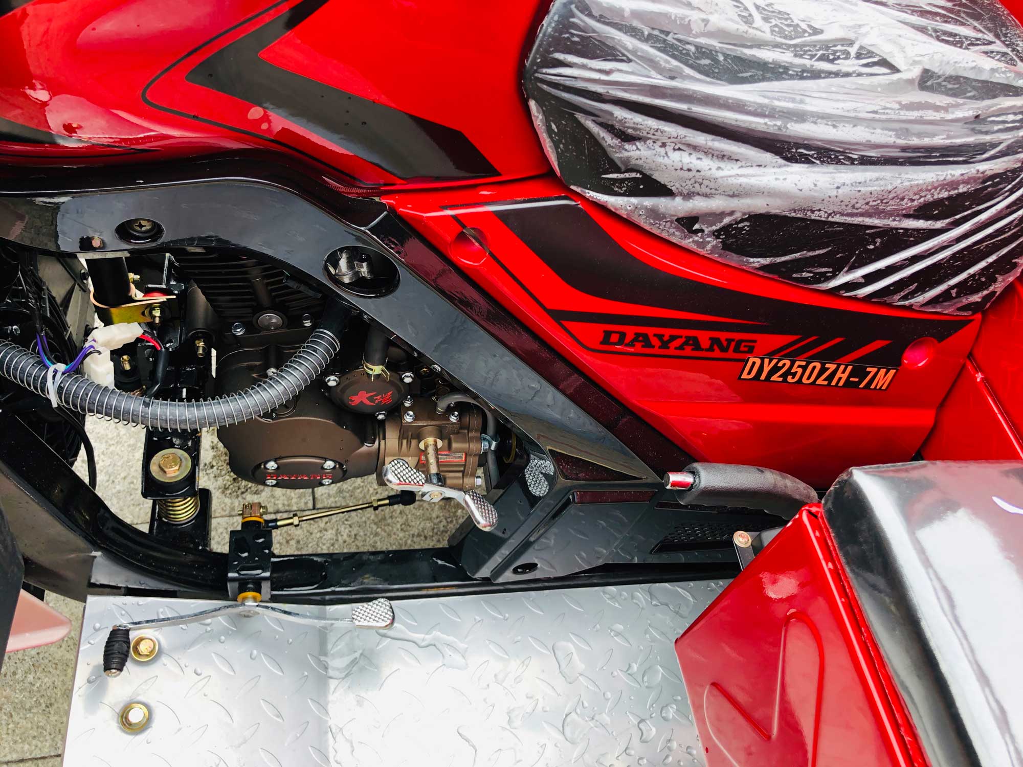 DAYANG 2021 Model Motorized Tricycle 250 CC Gasoline Cargo Tricycle RUITENG Red 28 A