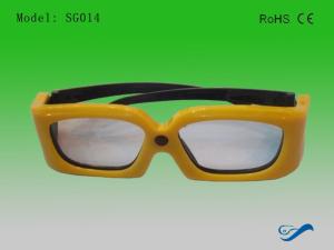 Quality Yellow Frame DLP Link 3D Glasses Active Shutter Eco Friendly Rohs CE wholesale