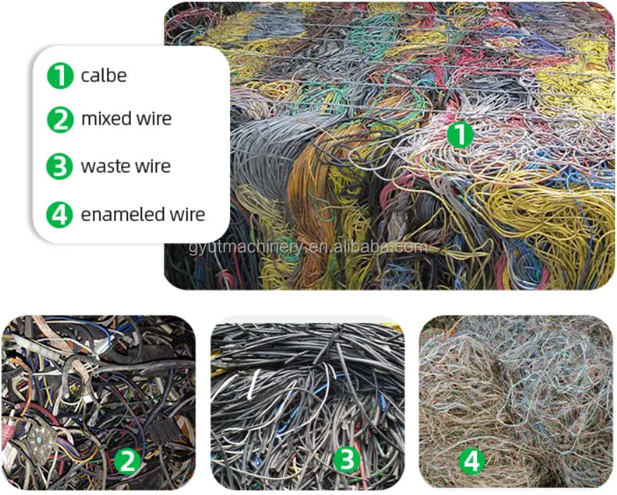 Scrap Cable Crusher Copper Wire Granulator Separator Recycling Machine Line for 2000L/H