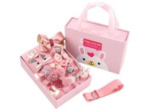 Quality Japan Korea new kids baby girls hair accessories 18 sets gift box cute little princess baby hairpin baby hairban wholesale