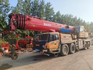 Quality Yellow And Red 130T Portable Truck Crane 17 Years Sany For Heavy Industry wholesale