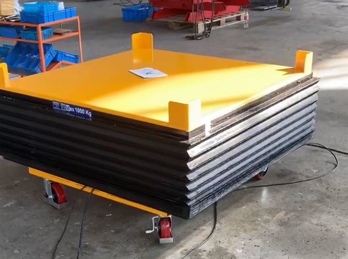 Light Duty Industrial Hydraulic Electric Lift Table Small 500kg Capacity 800x750mm