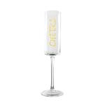 Customized Transparent Crystal Glass Gift Gold Decal Champagne Glass OEM
