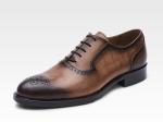 Classic PU Men Formal Dress Shoes Oxford Style Bespoke Handmade Shoes For