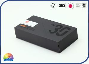 China 4c Print Free Design Paper Packaging Boxes Black Cardboard Box on sale