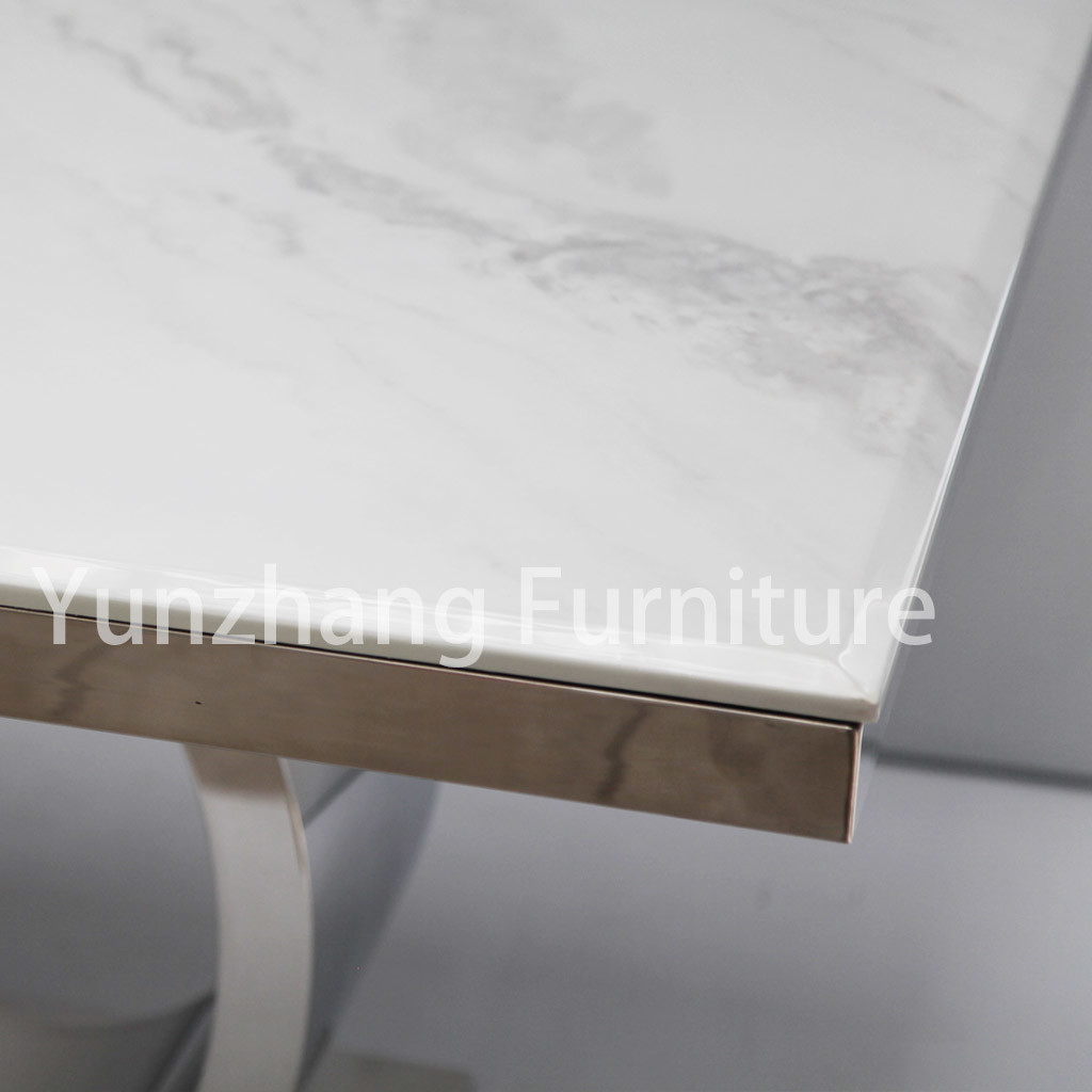 Elegant Four Circles Modern Dining Tables With Heavy Base Home Furniture