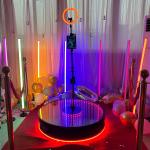 100cm 115cm 360 Photo Booth Stand LED Slow Motion Video Booth Wedding