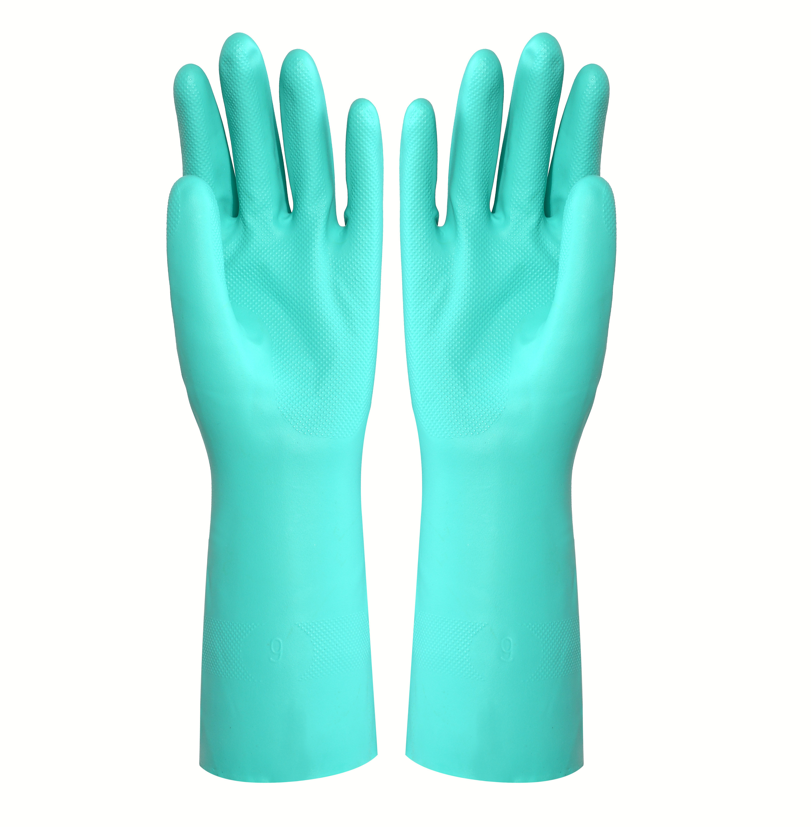 Reusable Industrial Unlined Nitrile Rubber Gloves Chenical Resistant Cut Reisitant