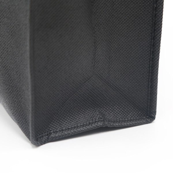 pp stitched handle sewing printing non woven bag with black fastener