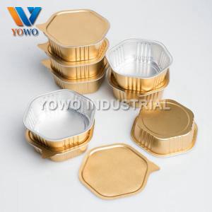 Quality Eco Friendly 490ml Disposable Aluminum Foil Food Containers wholesale