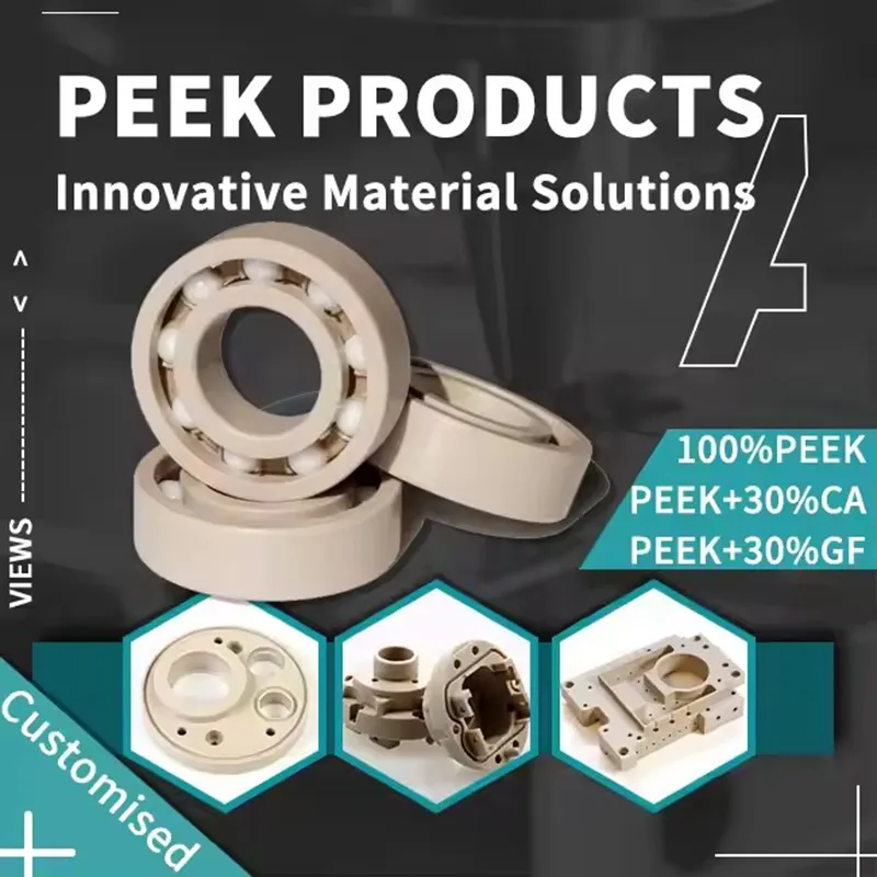 Custom Peek Parts Plastic Screw Bolt Peek by Injection and Machining for Aerospace, Semiconductor and Food Processing Industries