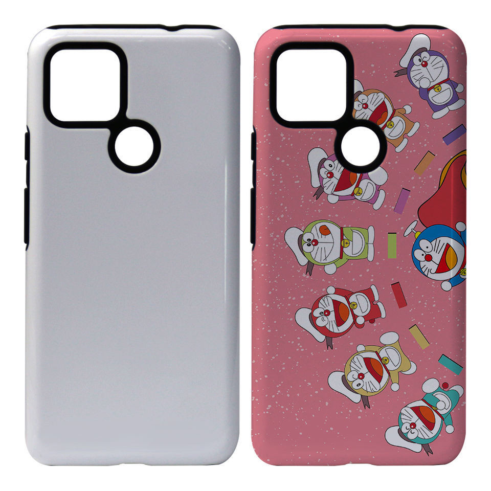 White Glossy Matte Sublimation 3D 2 In 1 Tough Phone Cases For Google Pixel 8 7 6 Private Mold