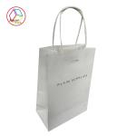 Boutique White Printed Paper Bags Surface Technology Color Printing