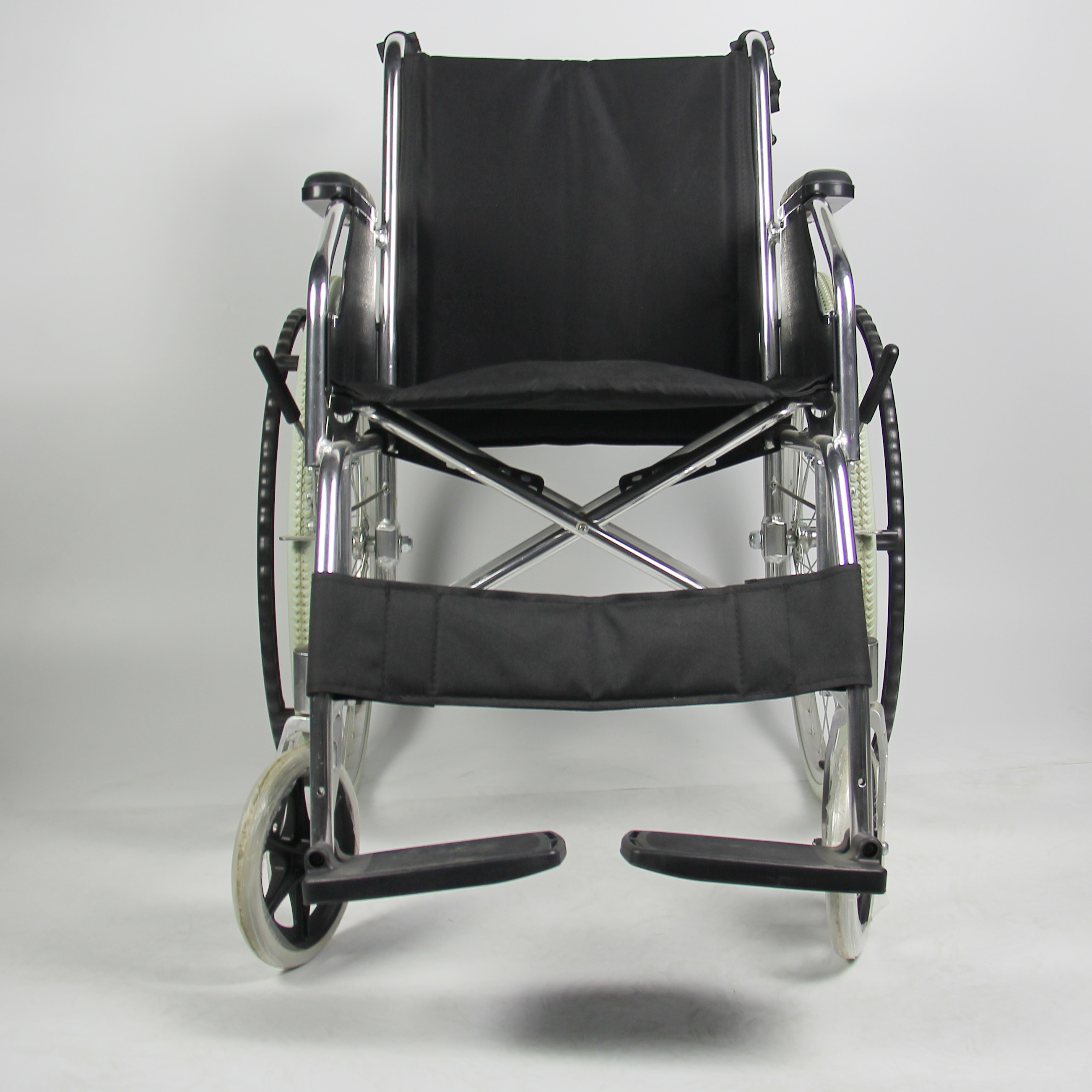 Fixed Armrest Aluminum Manual Wheelchair United Break Mag Solid Wheels