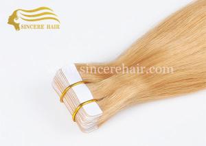 Quality Hot Sale 22 Inch Tape In Hair Extensions for sale, 55 CM Straight Blonde Color Tape In Remy Hair Extensions For Sale wholesale
