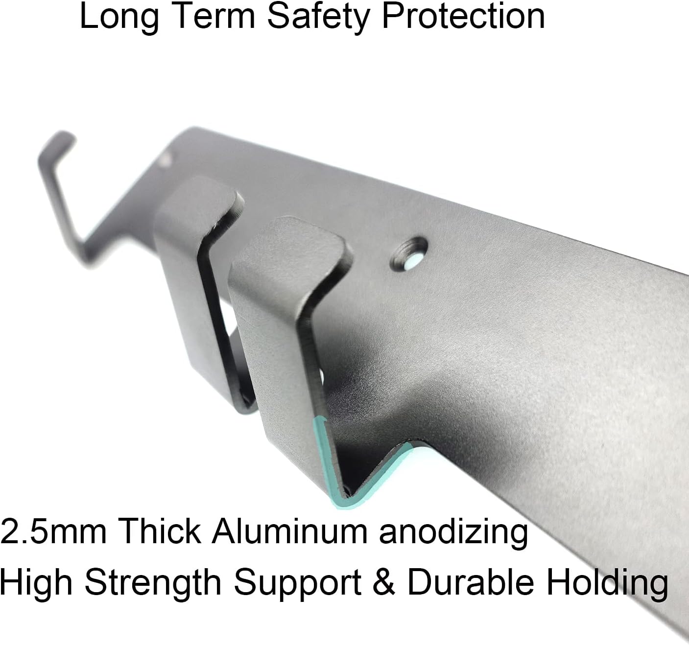 Silver Plating Aluminum Alloy Hooks Bracket for Space-Saving Wall Mounted Shelves