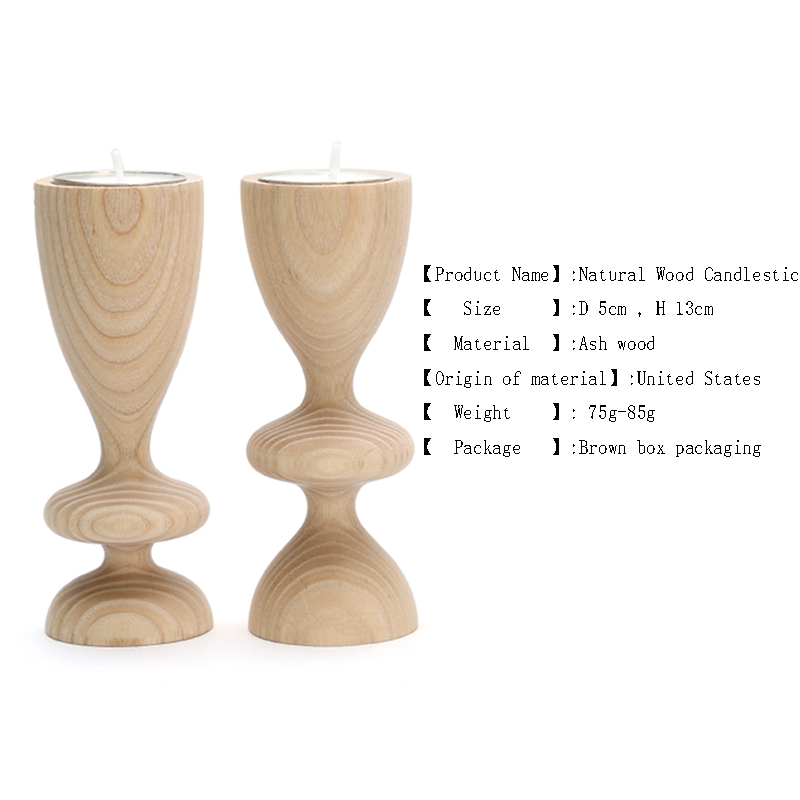 Decoration Ash Wood Candle stick/ Natural Wood Candle Holder