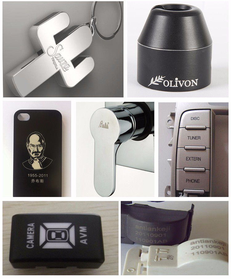 Jewelry / macbook / iphone cover / kitchen ware logo printing 20w laser marking machine with raycus mopa