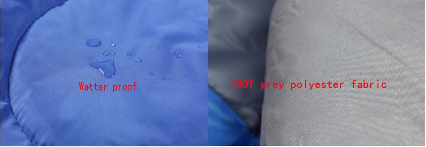 230x80x50CM Custom Black Orange Waterproof 190T Polyester Travel Mountain Sleeping Bags