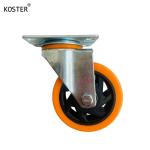 130kg Orange PVC/PU Industrial Rotary Trolley Caster Swivel Caster Wheel