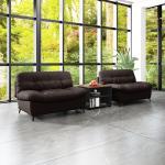 Multifunctional Reclining Leather Office Sofa for Villa Chinese Style Business