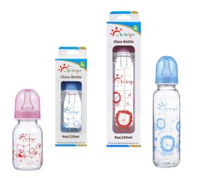 Quality Food Grade 9oz 250ml BPA Free Glass Baby Feeding Bottles wholesale