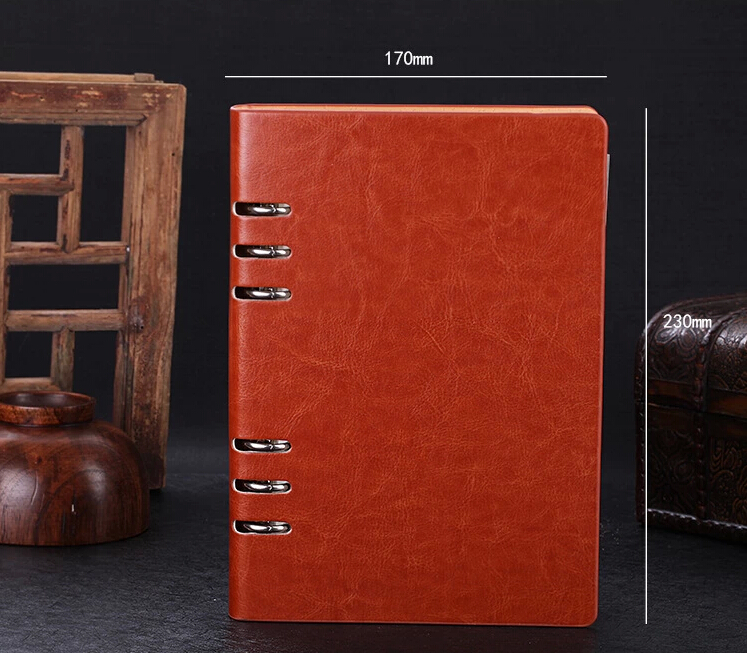 Business gift - Manufacture loose-leaf notebooks 6 ring binder leather agenda LN-005