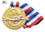 Three Dimensional 70mm 3mm Zinc Alloy Swimming Medals